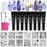 Biutee kit impression ongulaire – 12 plaques variées pour motifs nets