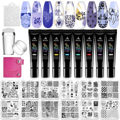 Biutee kit impression ongulaire – 12 plaques variées pour motifs nets