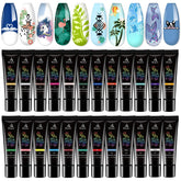 Biutee Nail Stamping Gel Polish 24-color set delivering vibrant transfers