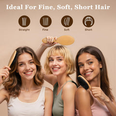 La brosse BLACK EGG convient particulièrement aux cheveux fins et sensibles.