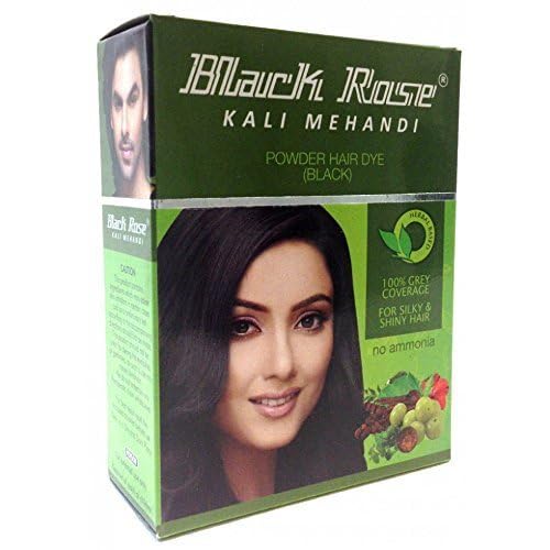 Black Rose Mehndi noir pour cheveux, coloration végétale prête à l’emploi et hydratante.