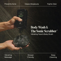 Brosse masseuse résistante à l'eau Black Wolf pour une peau tonique.