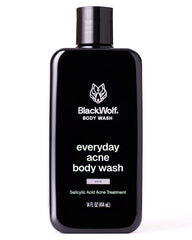 Black Wolf Gel Douche Charbon à Acide Salicylique pour homme, nettoyage en profondeur du corps
