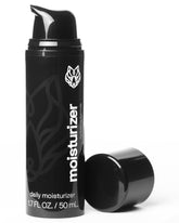 Gel visage Black Wolf dans sa bouteille, hydratation légère.