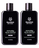 Bouteille Black Wolf montrant le lavage corporel à l acide salicylique pour une purification ciblée.