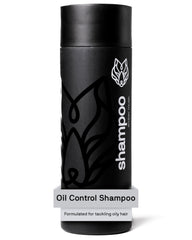 Bouteille Black Wolf Shampoo, charbon infusé, aide à contrôler l'huile et purifier le cuir chevelu.