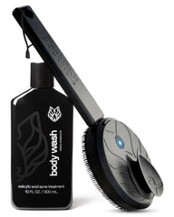 Brosse Sonic Scrubber Pro Black Wolf pour visage et corps, nettoyage en profondeur.