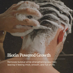 Black Wolf Biotin-infused care supports scalp for fuller look