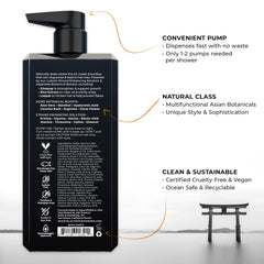 Mousse de shampooing révélant l’application et la texture riche du produit.