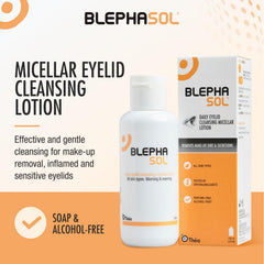 Blephasol Lotion applique coton, démaquillage délicat des cils.