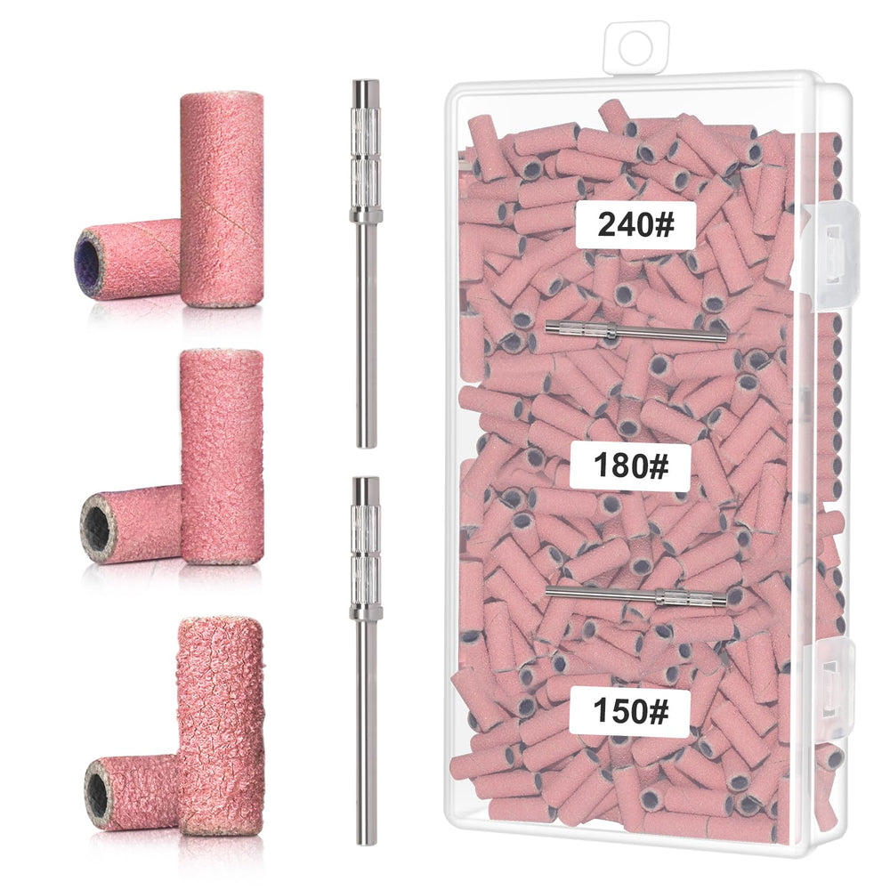Bandes abrasives BLESWIN petites avec mandrin 3 mm pour précision sur ongles.