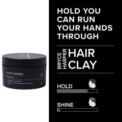 Blind Barber Bryce Harper contrôle l'huile grâce au kaolin pour roots mieux définis.