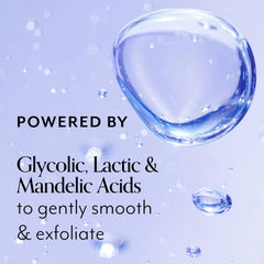 Bliss 10 pourcent acides alpha-hydroxylés exfolie en douceur et uniformise le teint.