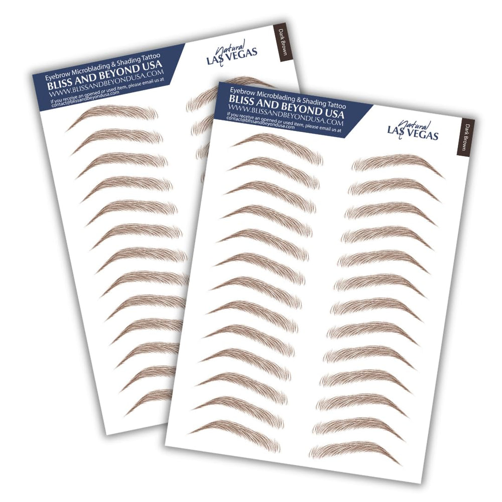 Bliss and Beyond USA — ensemble-feuilles-sourcils, pose rapide et pratique sur la peau.