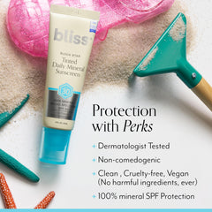 Bliss Block Star SPF30: texture soyeuse non grasse sur la peau