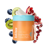 Bliss Bright Idea: coton tonifiant vitamine C pour un teint lumineux et uniforme.