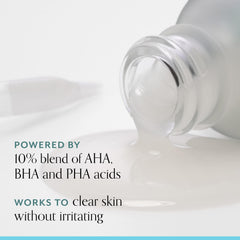 Bliss Clear Genius Peel : etiquette sans parfum pour soin doux.