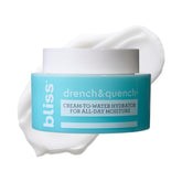 Bliss Drench & Quench, crème hyaluronique hydratante, sensation fraîche et hydratation immédiate