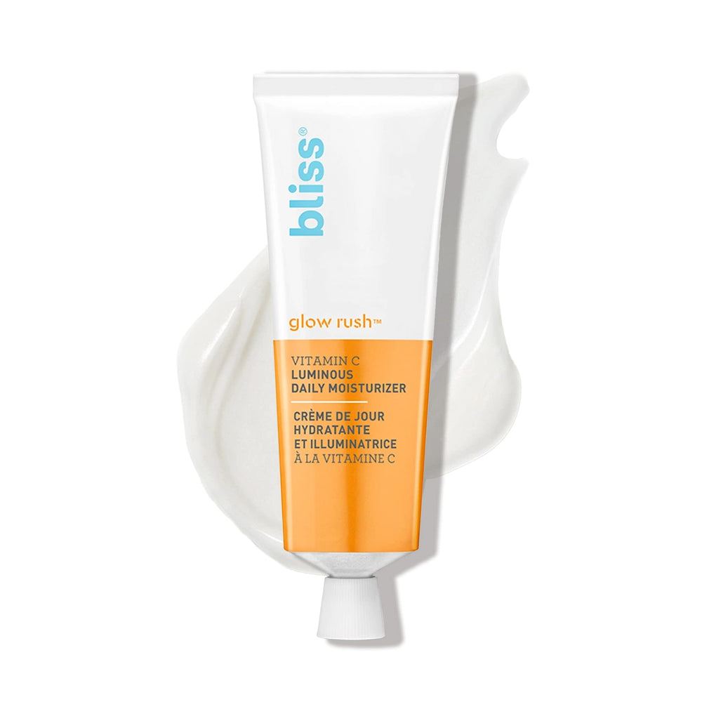 Bliss Glow Rush: bouteille hydratante à vitamine C, pour un éclat quotidien et une peau hydratée.