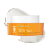 Bliss Idée lumineuse Crème Yeux : bouteille montrant le soin hydratant pour le contour des yeux.