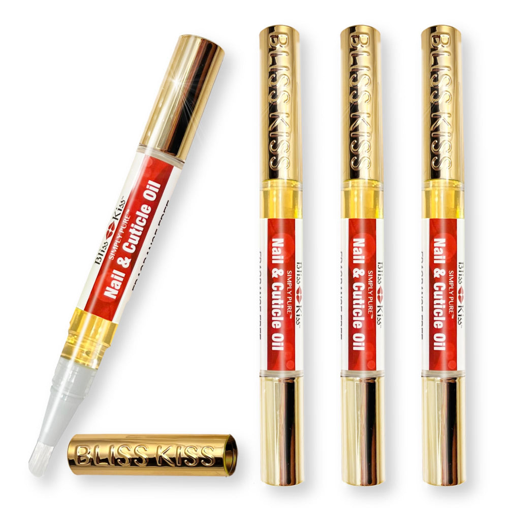 Stylo Bliss Kiss huile cuticule 4-pack : soin pratique et hydratant pour cuticules sèches