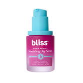 Sérum Bliss Éclat & Hydratation, bouteille montrant l'éclat et l'hydratation.