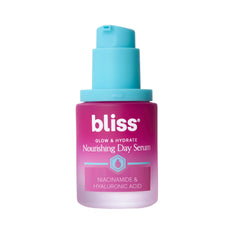 Sérum Bliss Éclat & Hydratation, bouteille montrant l'éclat et l'hydratation.