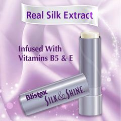 Blistex Silk & Shine batonnet lèvres hydratation longue durée et confort.