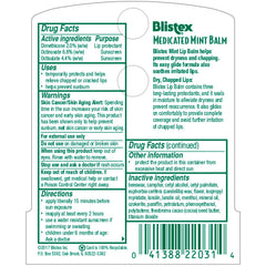 Blistex baume lèvres médicamenteux menthe — SPF 15 pour protéger du soleil.