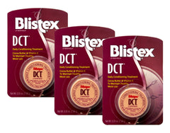 Blistex DCT, trio de pots, soin quotidien des lèvres hydratées.