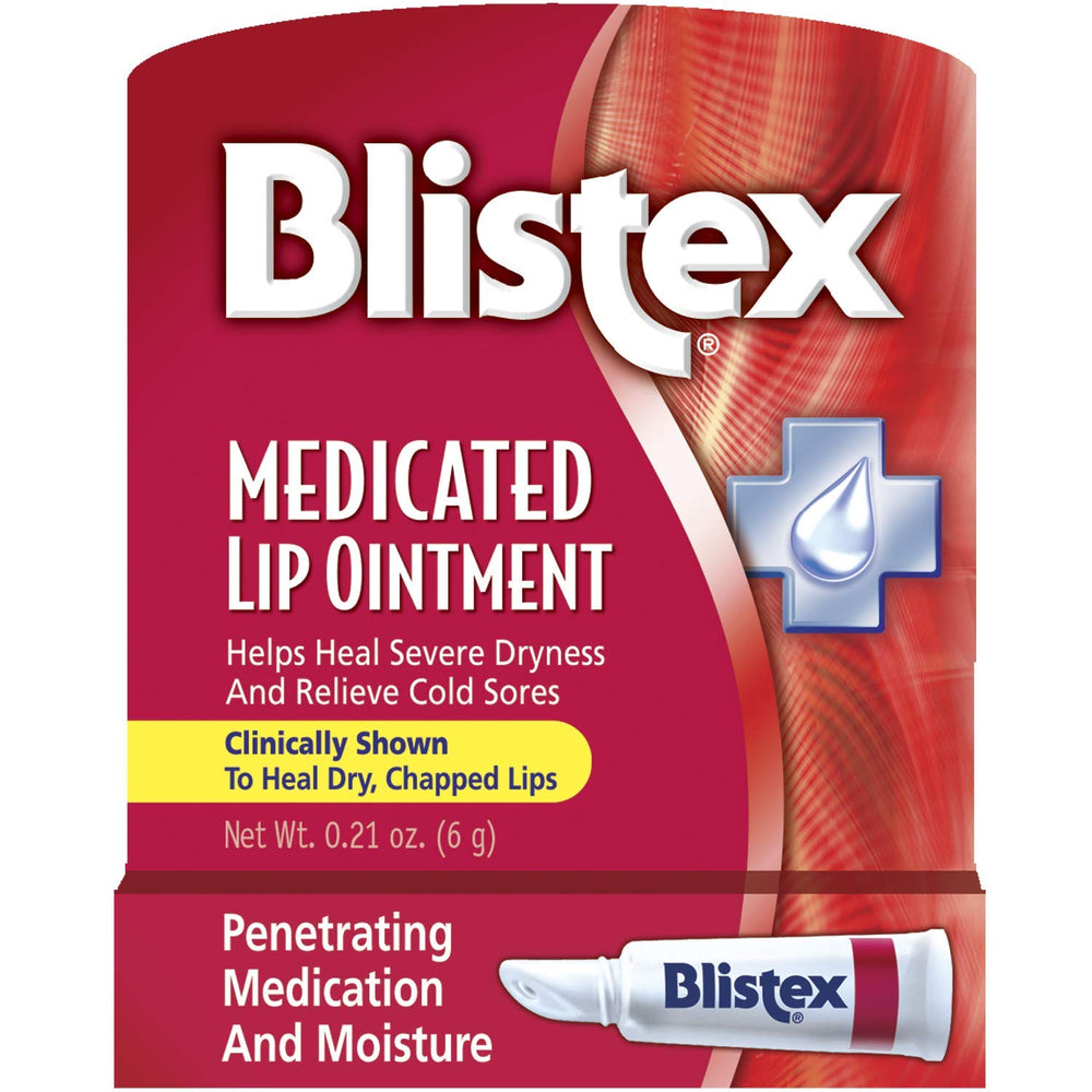 Blistex Pommade Lèvres Tube de 6 g, soulagement rapide des lèvres sèches.