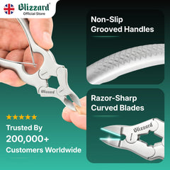 Blizzard coupe-ongles lame-affutee acier inoxydable pour une coupe precise