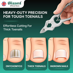 Blizzard coupe-ongles machoire-large-ouverture facilite le passage des ongles epais