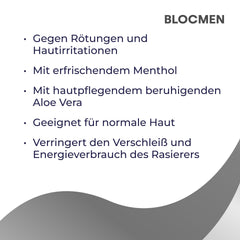 Blocmen Aloe Vera Pré-Rasage – format portable et compact idéal pour voyage
