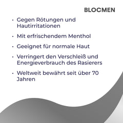 Blocmen Poudre pré-rasage baton originale, emballage compact facilitant le rangement.