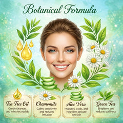 BloomBright lingettes yeux aloé véra hydratantes et apaisantes
