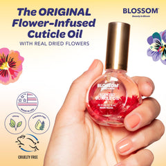 Parfum gourmand Glazed Donut sur Blossom Cuticle Oil, expérience sensorielle agréable.