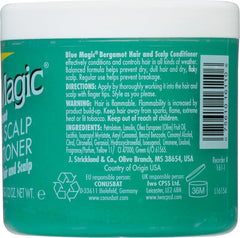 Blue Magic Bergamot conditioner applied to hair for even coverage