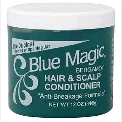 Blue Magic Bergamot conditioner cap opening for easy daily use
