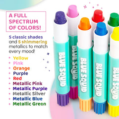 Blue Squid Stylo Chalk Cheveux – application twistable facile et précise.