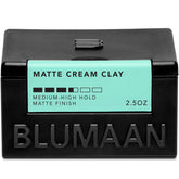 BluMaan Crème-Argile Fini Mat – bouteille, fini mat naturel prêt au coiffage sans lourdeur