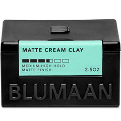 BluMaan Crème-Argile Fini Mat – bouteille, fini mat naturel prêt au coiffage sans lourdeur