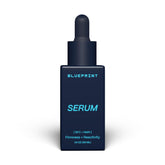 Sérum Blueprint Bryan Johnson, bouteille à absorption rapide pour une peau prête le matin.