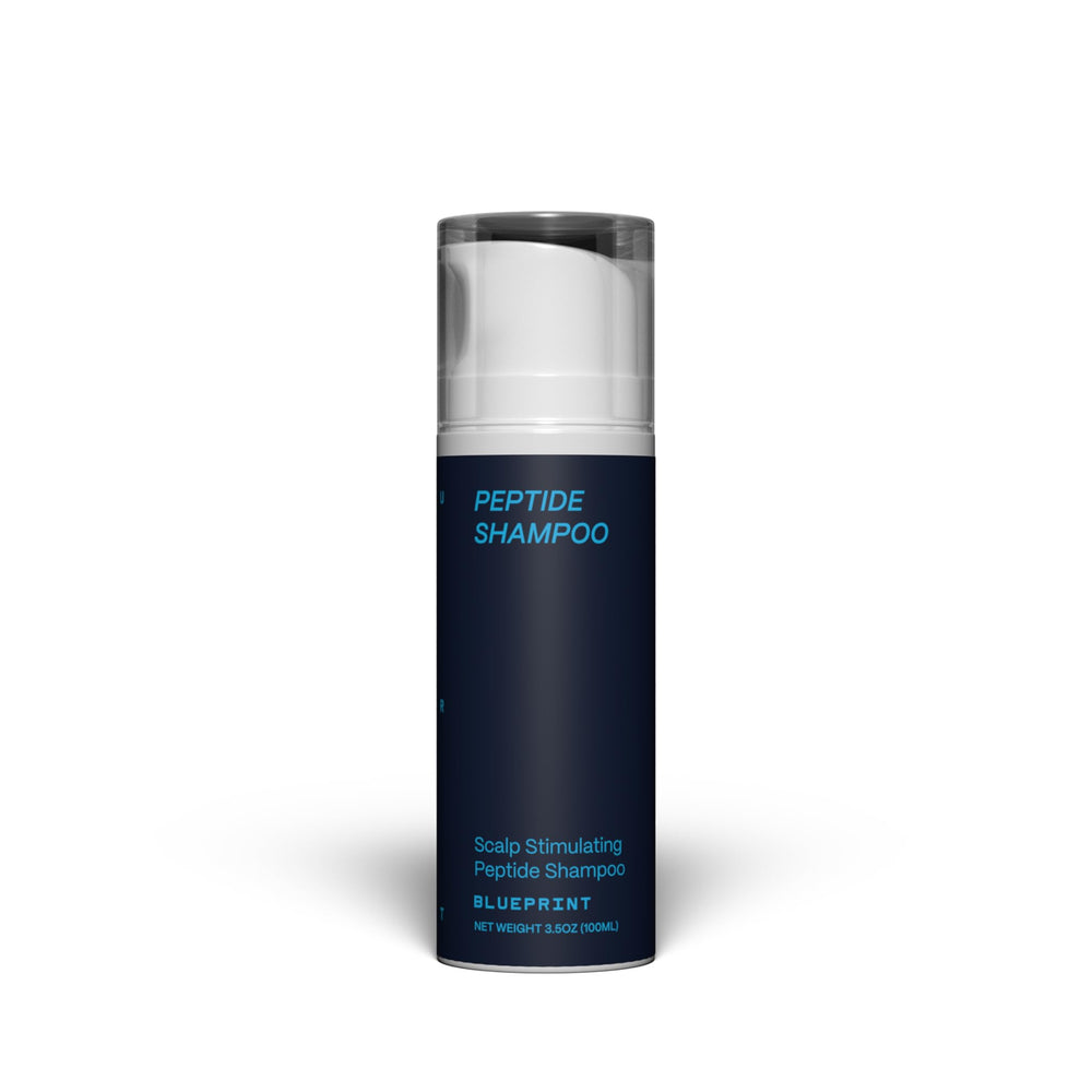 Blueprint Bryan Johnson Shampoo – bouteille pratique pour une routine capillaire douce.
