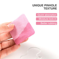 BLUERISE lingettes dissolvant rose absorbantes, absorption rapide sans résidu.