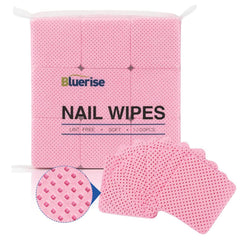 BLUERISE lingettes sans peluches rose 1200 pièces pour dissolvant propre et sans fibres.