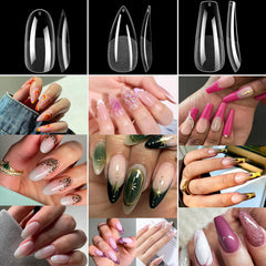 BlueZOO ongles gel long ovale, toucher léger et discret