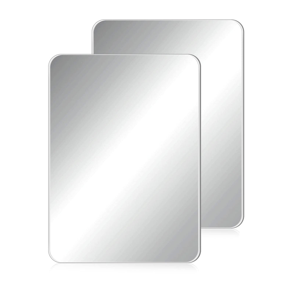 Miroir Blulu rectangle pour casier magnétique en verre clair.