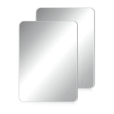 Miroir Blulu rectangle pour casier magnétique en verre clair.