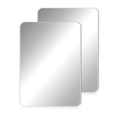 Miroir Blulu rectangle pour casier magnétique en verre clair.